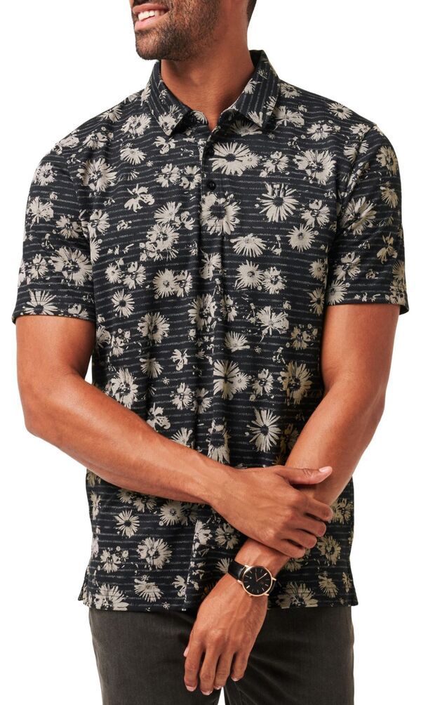 トラビスマヒュー メンズ トップス ポロシャツ TravisMathew Menshaded Grove Golf Polo Black ブラック