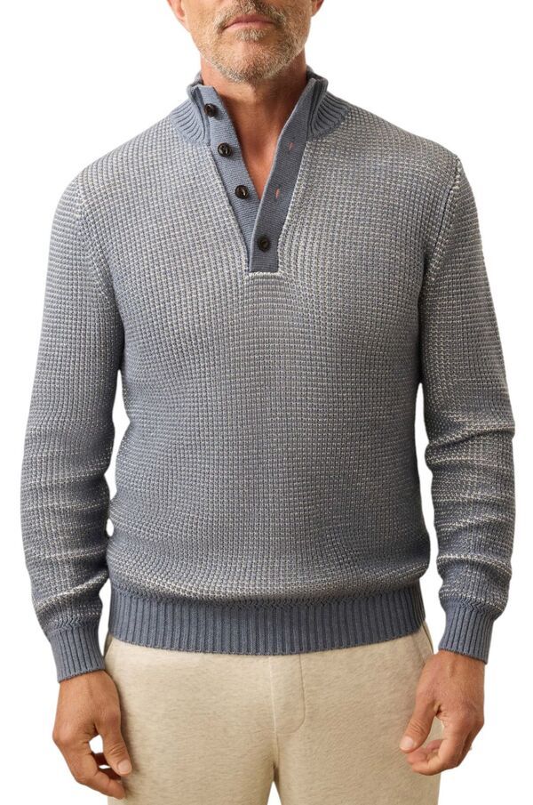 ファレティ メンズ アウター ニット・セーター Faherty Mens Quarter Button Sweater Port Huron