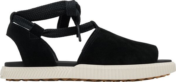 ソレル レディース シューズ サンダル SOREL Womens Out N About Streetworks Drille Flat Sandals BlackChalk チョーク
