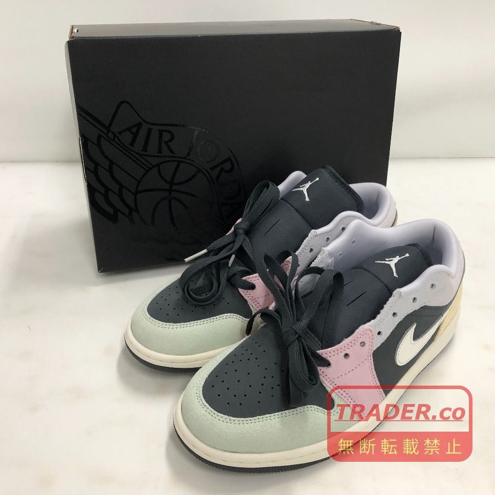 02w26397 ナイキ NIKE AIR JORDAN 1 LOW SE グレー 26.0cm ベトナム製 メンズ 箱あり スニーカー IB7109-004 【中古品】
