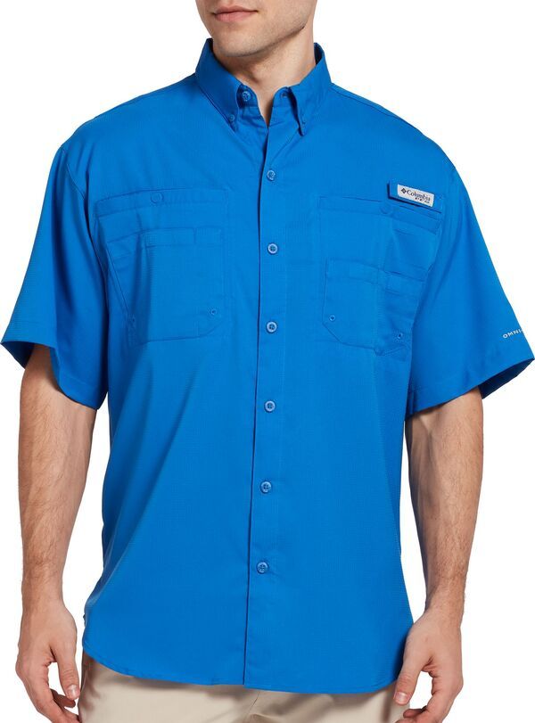 コロンビア メンズ トップス シャツ Columbia Mens PFG TamiamiI Short Sleeve Shirt Vivid Blue ブルー