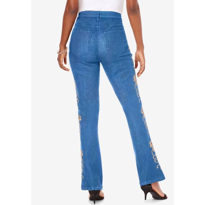 ロアマンズ レディース ボトムス デニムパンツ プラスサイズ Roamans Womens Plusize Whitney Jean With Invisible Stretch Dark Berry