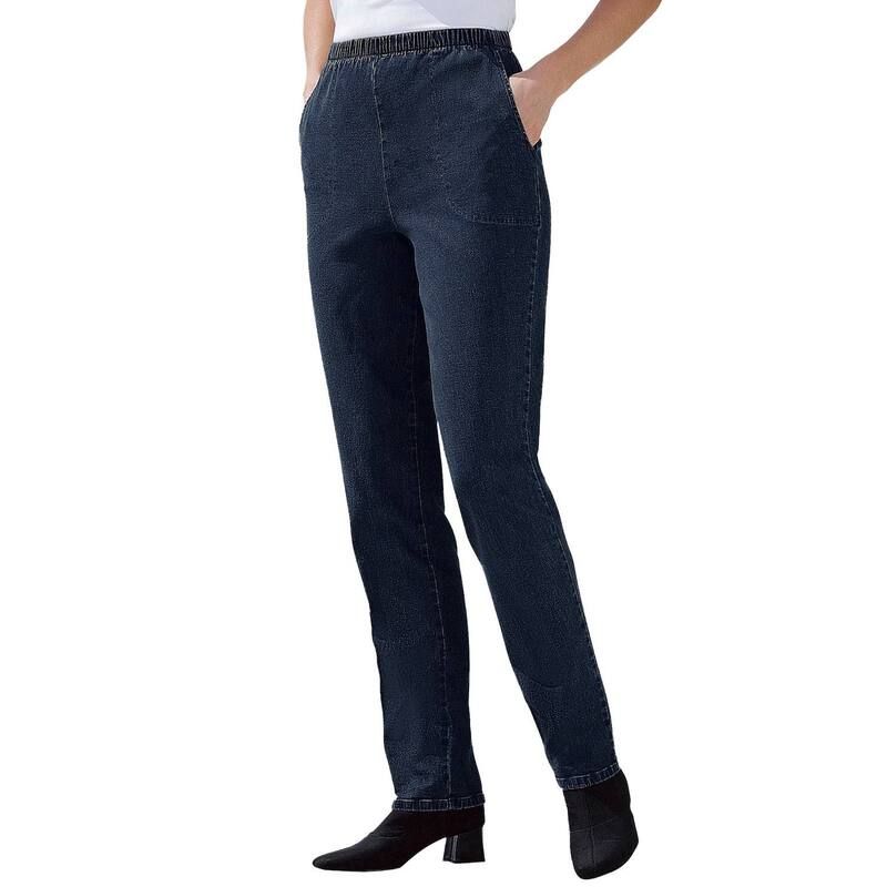 ウーマン ウィズイン レディース ボトムス デニムパンツ ストレート プラスサイズ プチ ジーンズ Woman Within Plusize Petite Straight Leg Fineline