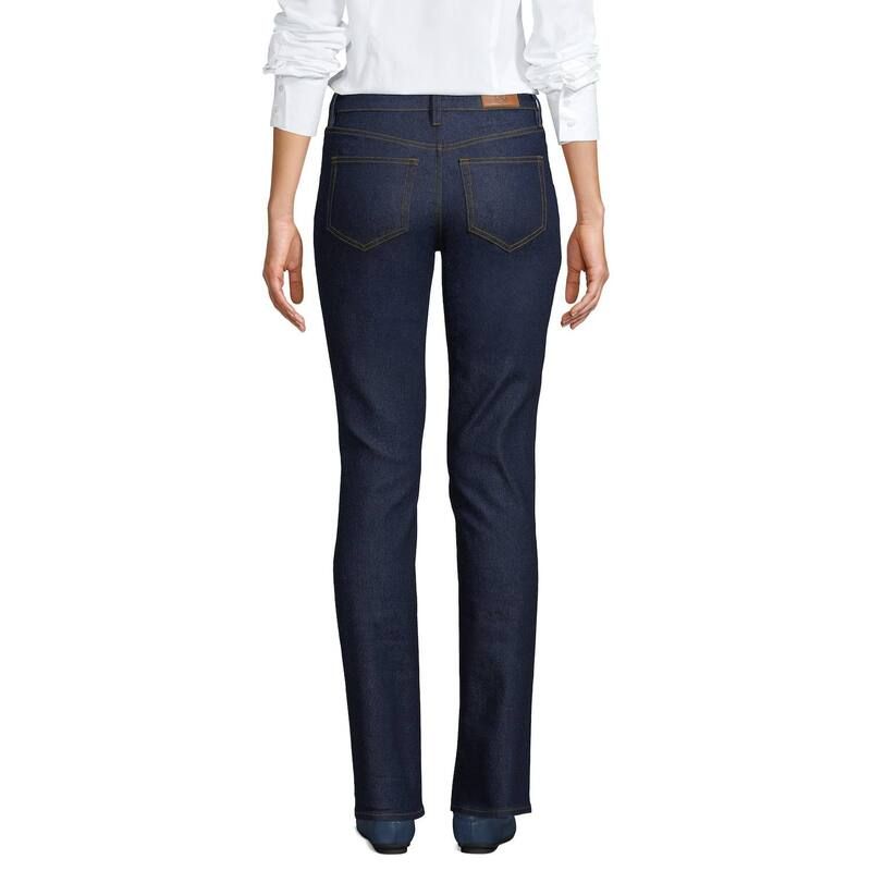 ランズエンド レディース ボトムス デニムパンツ ストレート ジーンズ Womens Lands End MidRise Straight Leg Jeans Riverinse
