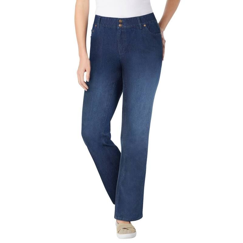 ウーマン ウィズイン レディース ボトムス デニムパンツ ブーツカット プラスサイズ トール ブーツ ジーンズ Woman Within Plusize Tall Secret Solutions T