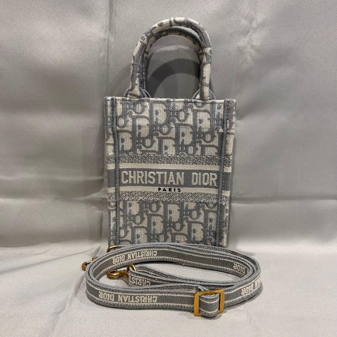 未使用 ChristianDior ディオール オブリーク ミニブックトート 2way ハンドバッグ ショルダーバッグ 斜めかけ