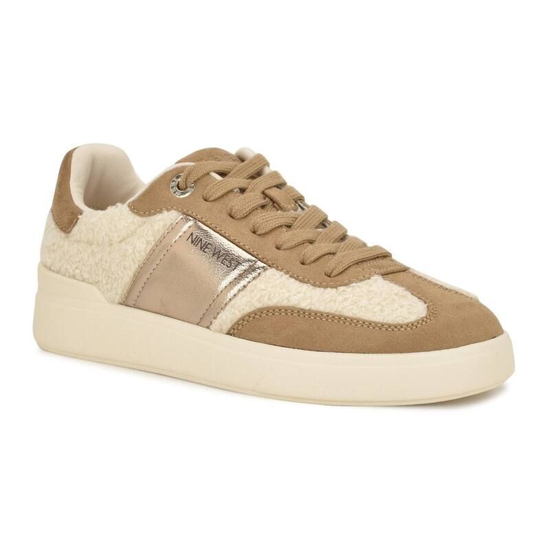 ナインウェスト レディース シューズ スニーカー レース Nine West Linehan Womens Round Toe LaceUp Casual Sneakers Natural Rose