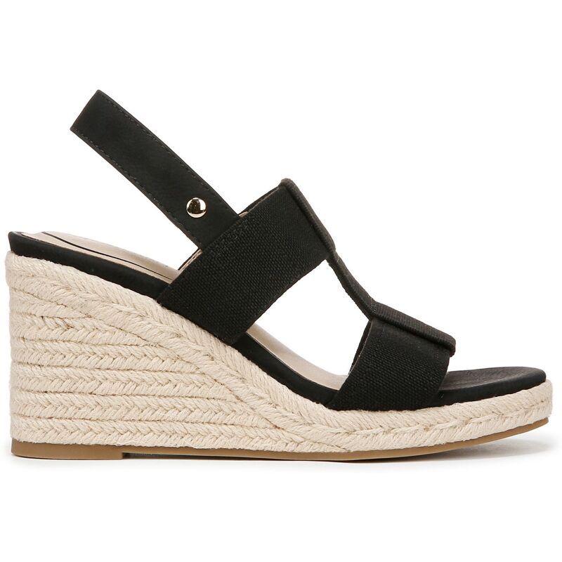 ライフストライド レディース シューズ サンダル トール LifeStride Tallulah Womens Espadrille Wedge Sandals Black Cream クリーム