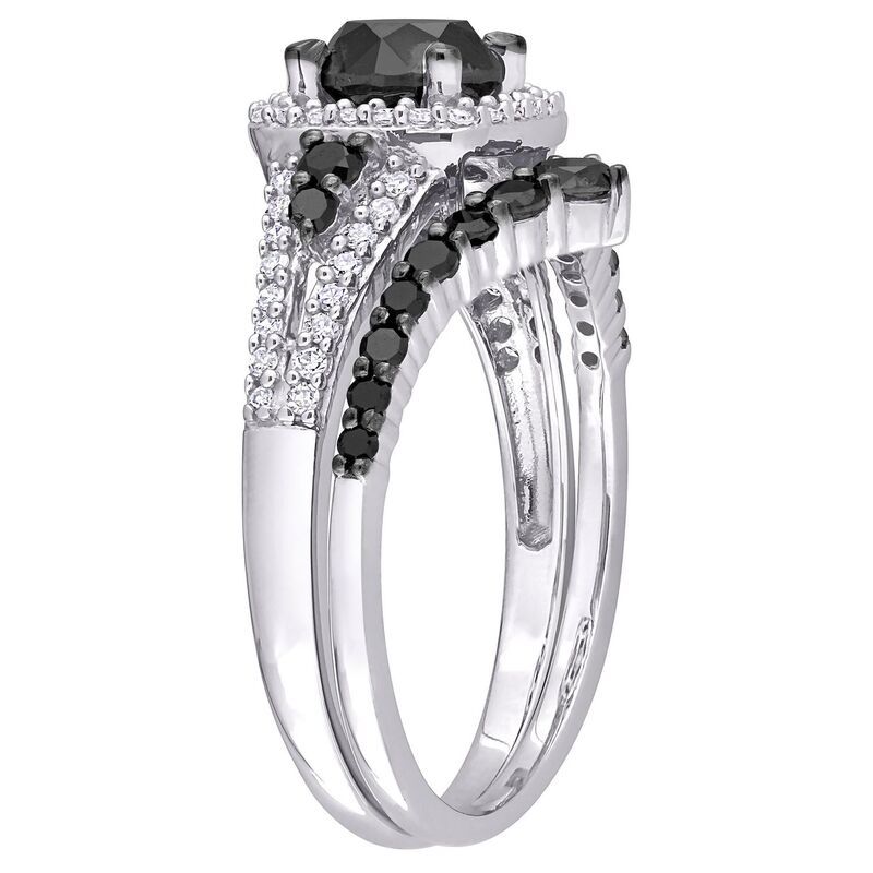 ステラ グレース レディース アクセサリー リング Stella Grace 10k White Gold 12 CaratW Black White Diamond Bridal Ringset 1 ステラ グレース レディース アクセサリー リング Stella Grace 10k White Gold 12 CaratW Black White Diamond Bridal Ringset 1