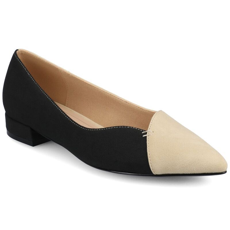 ジャーニー レディース シューズ サンダル ヒール Journee Medium and Wide Width Carmin WomenslipOn Low Block Heel Dress Flat