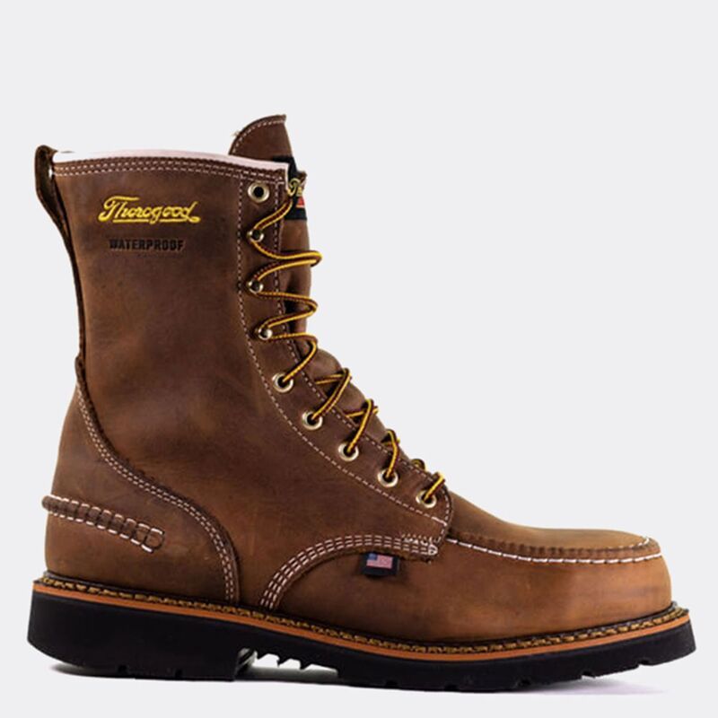 ソログッド メンズ シューズ ブーツ・レインブーツ Thorogood Mens 1957 Series Waterproof Safety Toe 8 Inch Crazyhorse Moc Toe