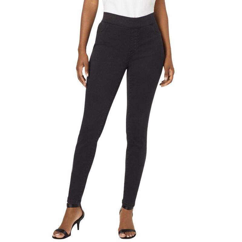 ロアマンズ レディース ボトムス カジュアルパンツ プラスサイズ Roamans Womens Plusize 360 Stretch Jegging Black ブラック