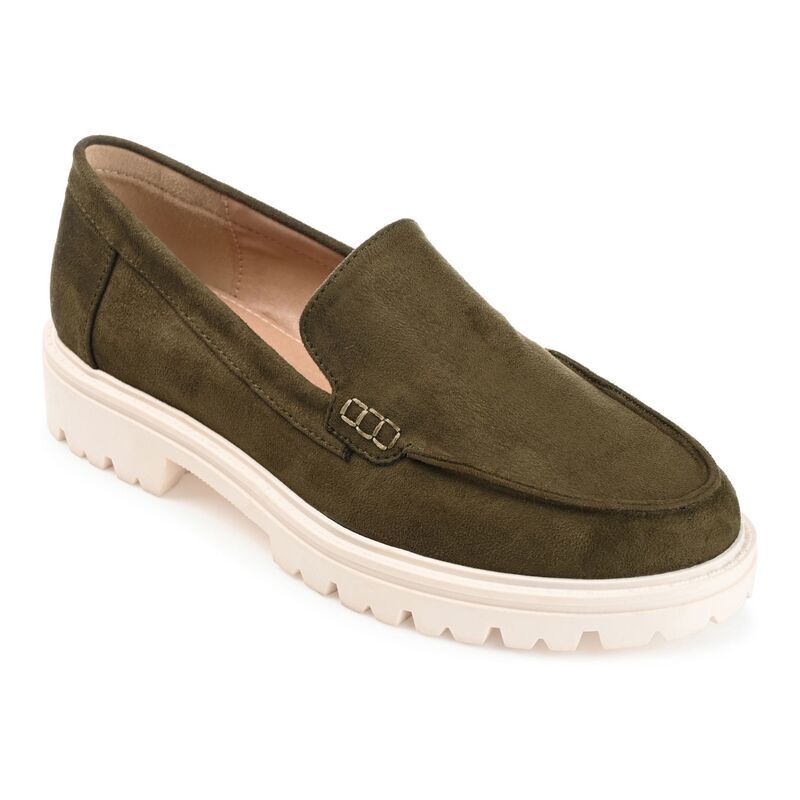 ジュルネ コレクション レディース シューズ スリッポン・ローファー Journee Collection Erika Tru Comfort Foam Womens Loafers Olive オリ