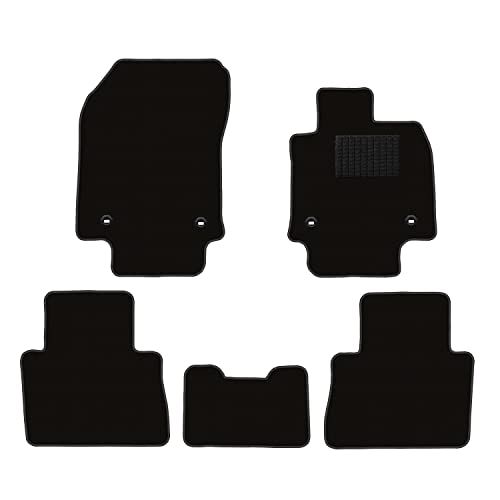 R★Aviles レクサス 互換品 新型 NX 20系 フロアマット【16色から選択】(02：フットレスト無し, 01：無地×ブラック)