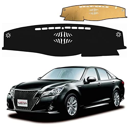 R★WeCar ダッシュボードマット トヨタ クラウン 14代目 210系 2012?2018年 スエード高級素材 専用 ダッシュマット ダッシュボードカバー 紫外線パッド ズレ防止 滑り止め付き 日焼け対策 車種専用設計 カー用品 簡単取付