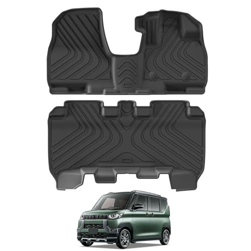 R★LUCKEASY 三菱 デリカ ミニ 専用 3Dフロアマット 2025新型 BA系列 BB系列 車用 立体フロアマット スポーツマット DELICA MINI 2023年4月-現行 ニッサン ルークス 40系 フロア 立体カーマット 足元 トレー 防汚 防