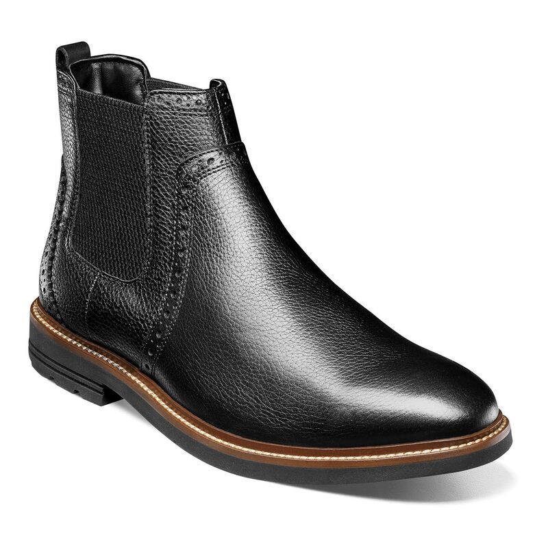 ノンブッシュ メンズ シューズ ブーツ・レインブーツ チェルシーブーツ チェルシー レザー Nunn BushR Otis II Mens Leather Chelsea Boots Black Tu