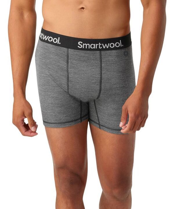 スマートウール メンズ トップス シャツ Smartwool Mens Boxed Boxer Brief Medium Grey Heather グレー