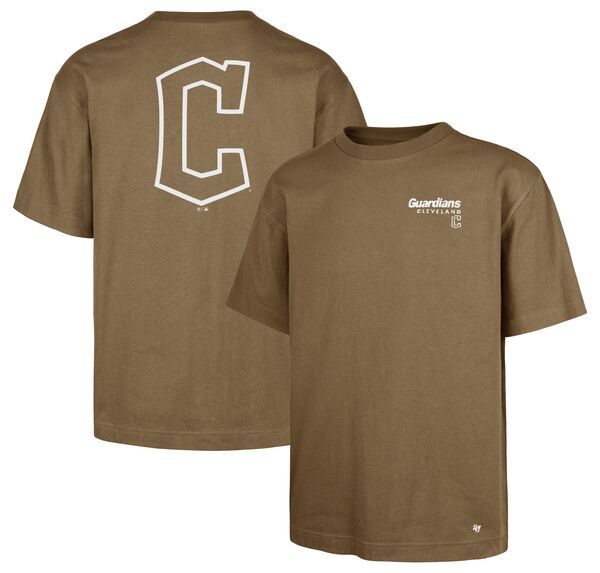 フォーティーセブン メンズ トップス Tシャツ 47 Mens Cleveland Guardians Tan Lateral Foundation TShirt NoColor タン