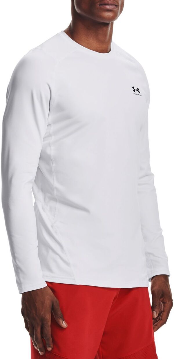 アンダーアーマー メンズ トップス シャツ Under Armour Mens ColdGearmour Fitted CrewhiteBlack ホワイト