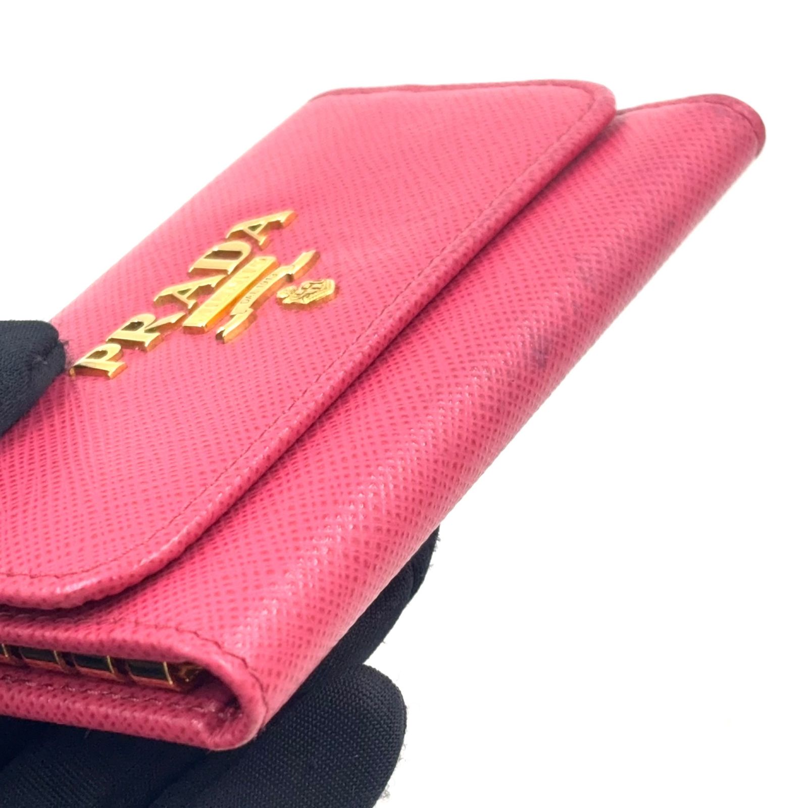 新着】PRADA SAFFIANO METAL 6連 サフィアーノレザー ピンク キー