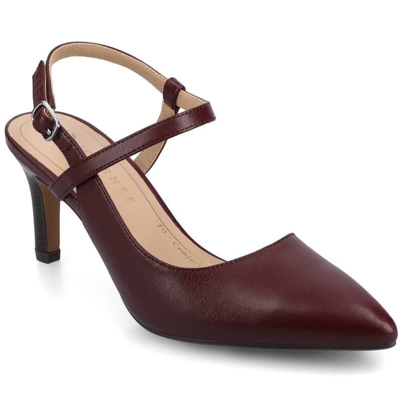 ジャーニー レディース シューズ パンプス アンクル Journee Scipio Womens Crossover Ankle Strapointed Toe Pumps Oxblood オックスブ