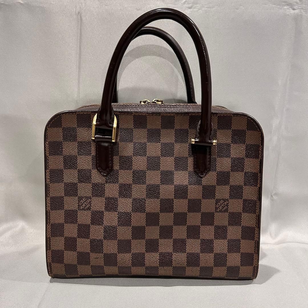 LOUISVUITTON ヴィトン ダミエ トリアナ ハンドバッグ ブラウン レディース