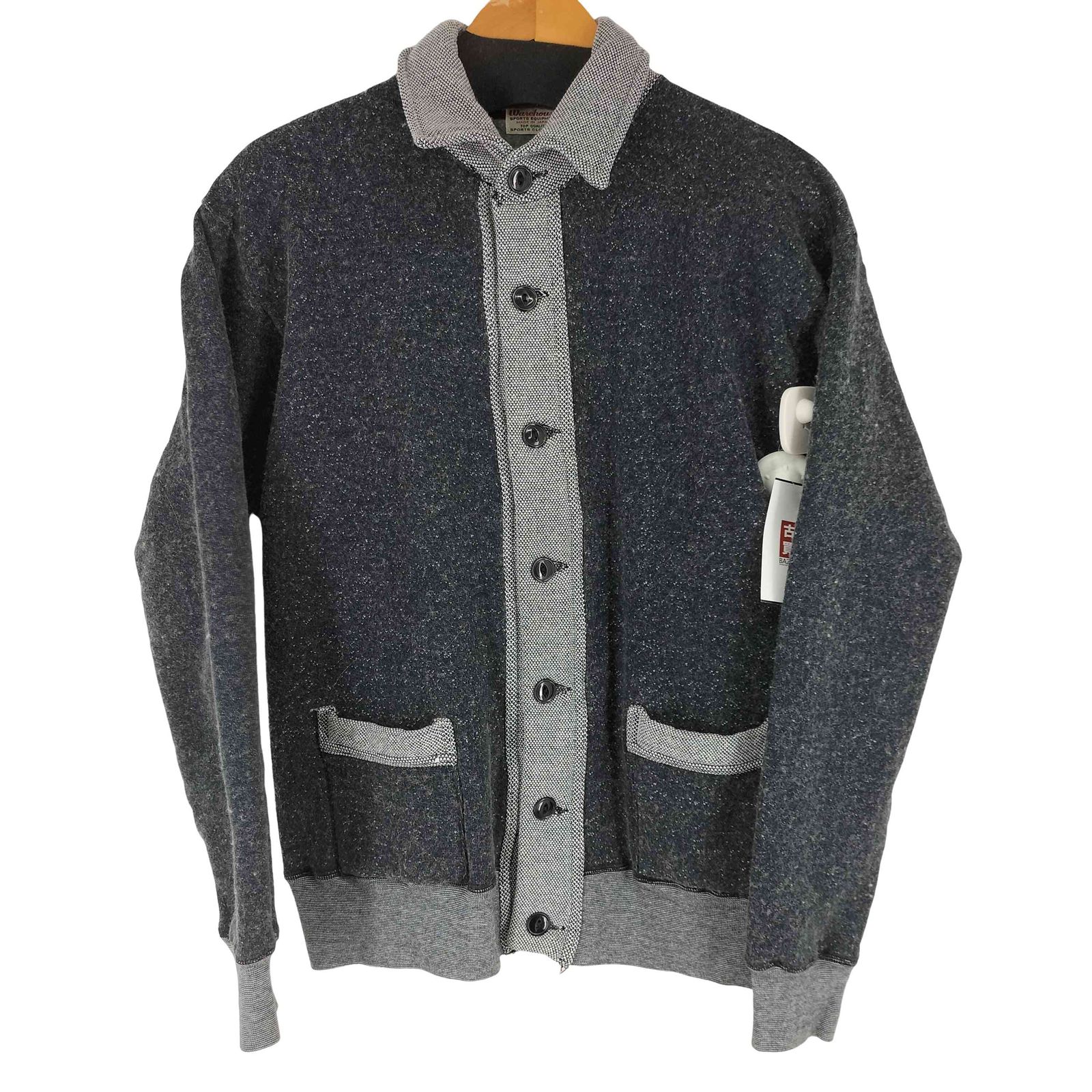 ウエアハウス WAREHOUSE RECYCLE HEATHER YARN CARDIGAN ごま塩 Salt&Pepper メンズ 40