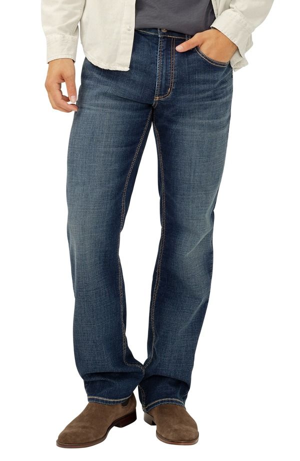 シルバー ジーンズ メンズ ボトムス デニムパンツ リラックスフィット ストレート Silver Jeans Co Zac Relaxed Fit Straight Leg Jeans Trafalg