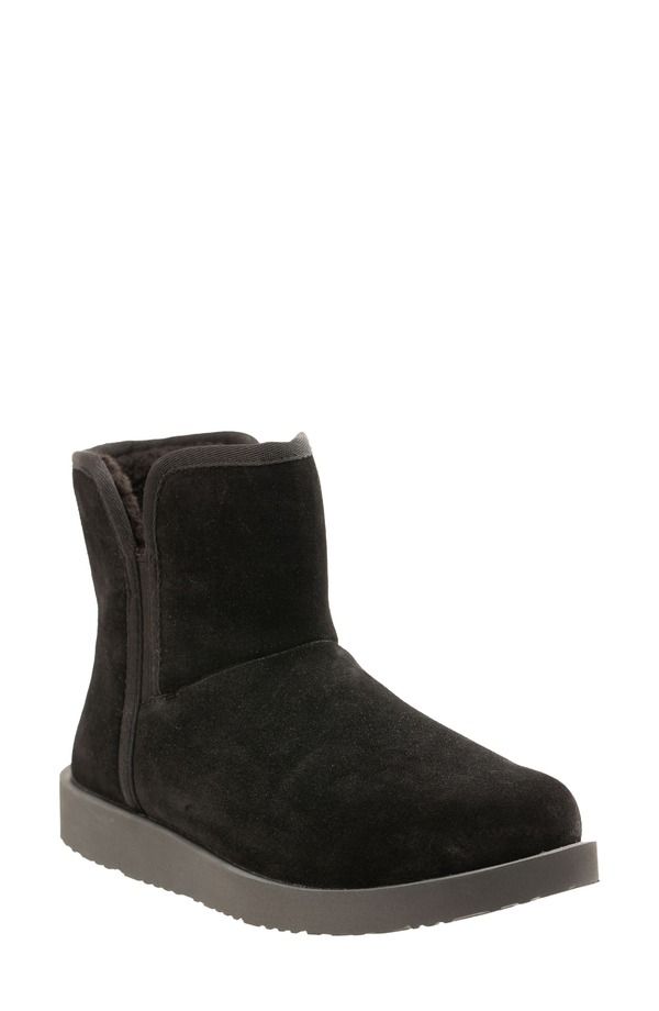 レヴィタライン レディース シューズ サンダル ブーツ レザー Revitalign Fireside Faux Fur Lined Leather Bootie Slipper Black ブラック