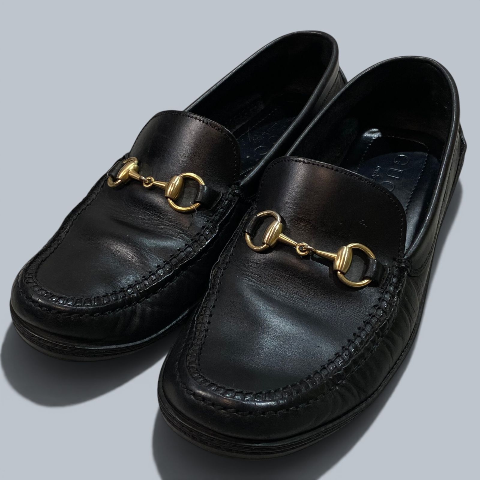 GUCCI グッチ レザー ローファー ブラック 42 1/2 KT60-G-KG