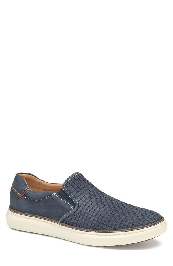 ジョンストンアンドマーフィー メンズ シューズ スニーカー Johnston Murphy McGuffey 2 Woven SlipOn Sneaker Navy Woven Tumbled Nub