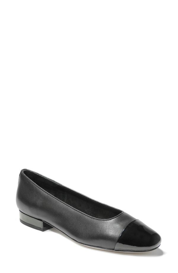 ベネリ レディース シューズ パンプス キャップ VANELi Cap Toe Flat Black Nappa Patent Leather ブラック