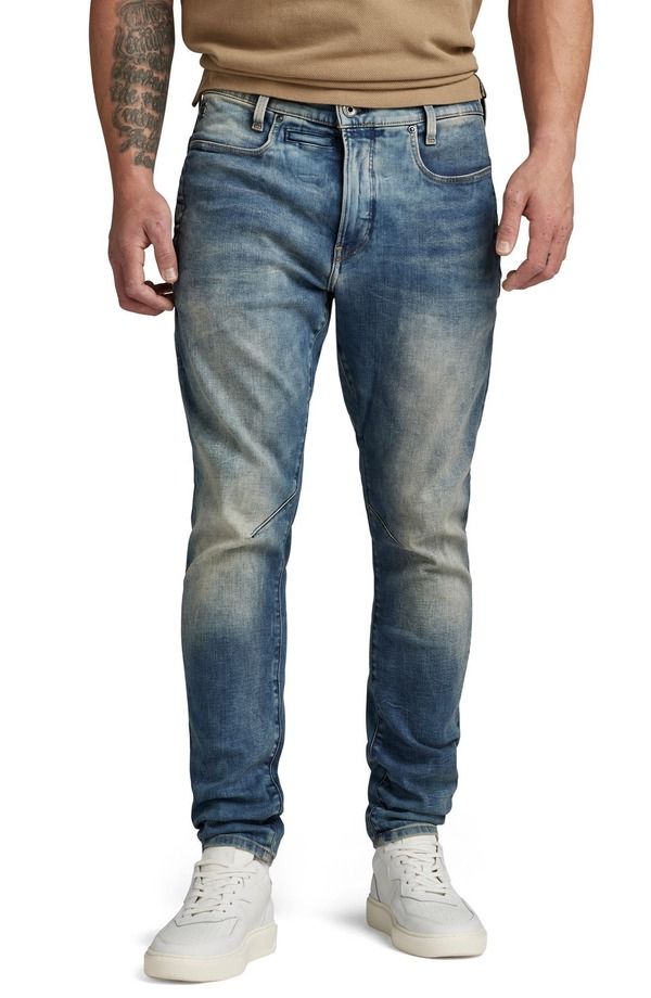 ジースター メンズ ボトムス デニムパンツ スリムフィット ジーンズ GStarAW DStaq 3D Slim Fit Jeans Medium Aged