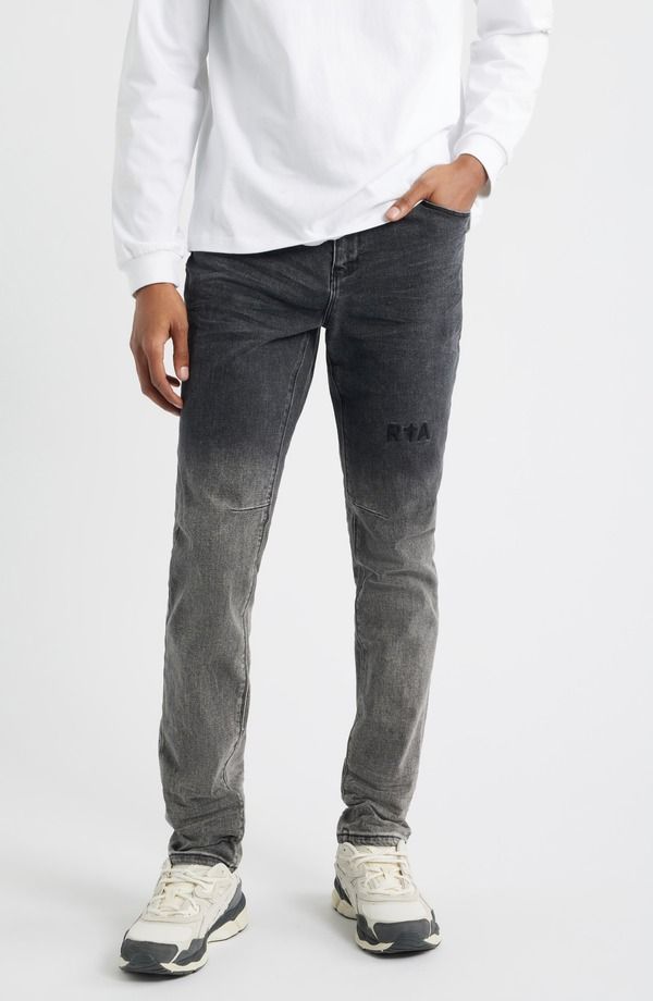 アールティーエー メンズ ボトムス デニムパンツ ジーンズ RtA Bryant Gradient Skinny Jeans Light Charcoal チャコール