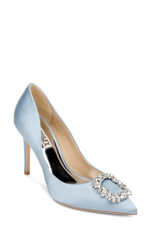 バッドグレイミッシカ レディース シューズ ヒール Badgley Mischka Collection Cher Crystal Embellished Pump Azure Blue ブルー