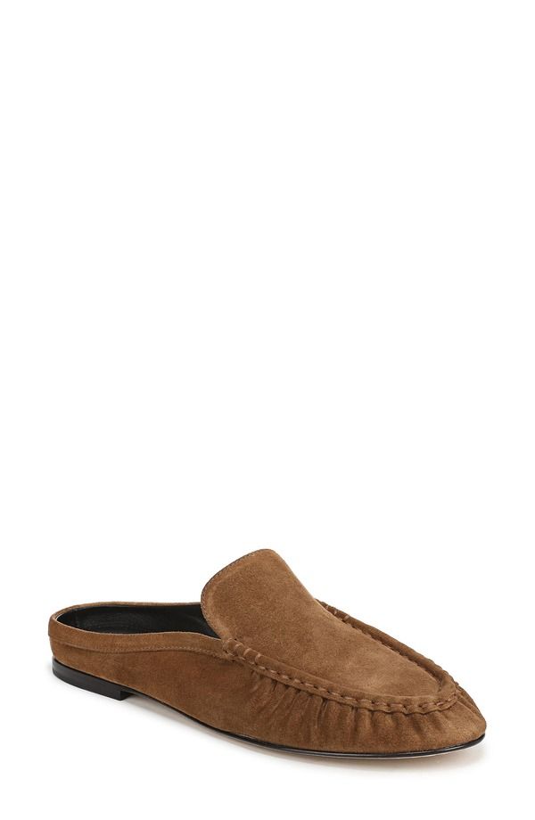 ヴィンス レディース シューズ スリッポン・ローファー ギャザー Vince Tevin Ruched Apron Toe Mulelmwood
