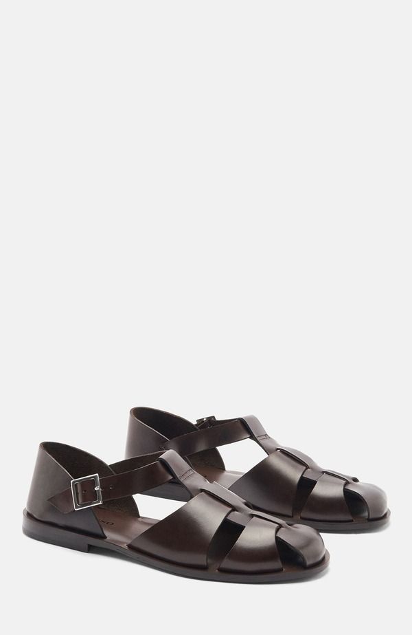 スカロッソ メンズ シューズ サンダル SCAROSSO Apollo Sandals Brown Calf ブラウン