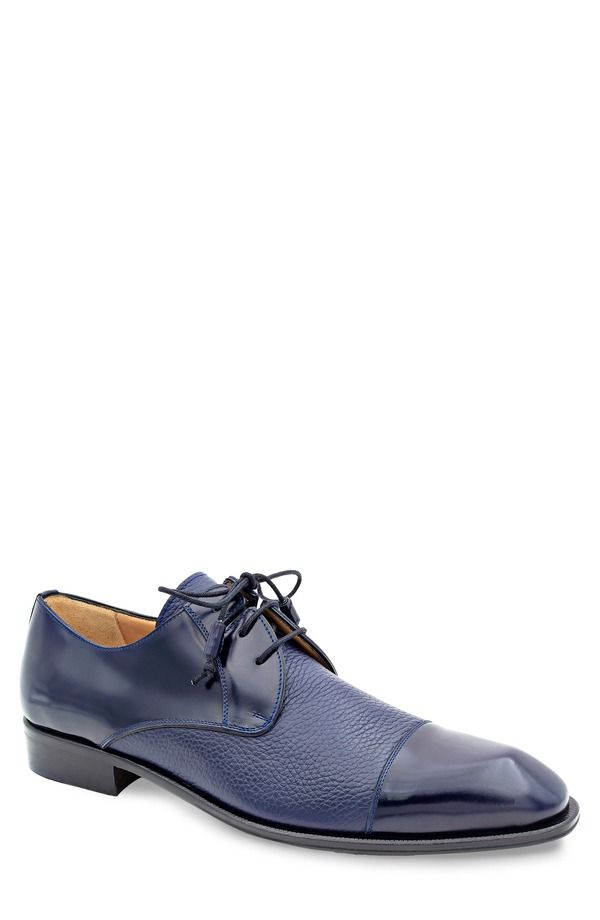 メズラン メンズ シューズ ダービー キャップ ケープ Mezlan Capello Cap Toe Derby Blue ブルー