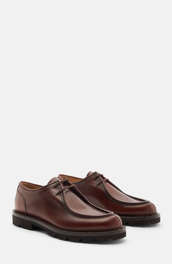 スカロッソ メンズ シューズ SCAROSSO Damiano Derbies Burgundy Calf バーガンディ