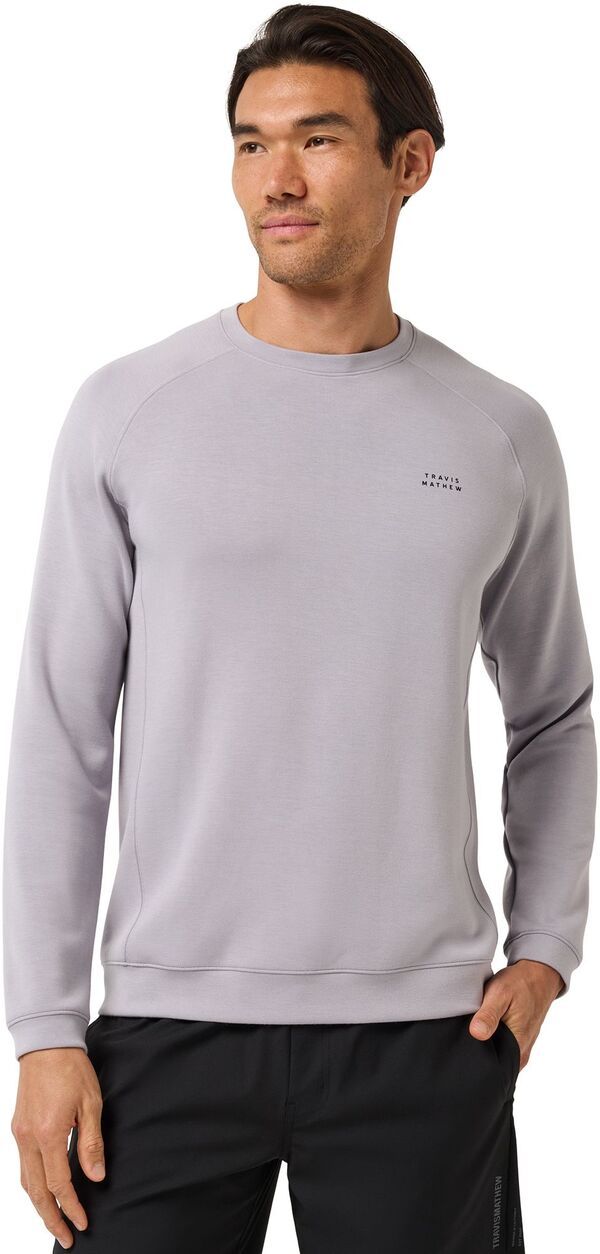 トラビスマヒュー メンズ アウター パーカー・スウェット クルーネック シャツ TravisMathew Mens Fibercloud Crewneck Golf Sweatshirt Light
