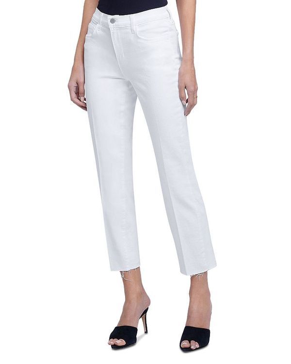 ラジャンス レディース ボトムス デニムパンツ クロップド ジーンズ LAGENCE Sada High Rise Cropped Straight Jeans in Dusty Blanc ピンク