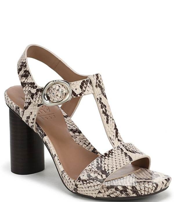 ナチュライザー レディース シューズ サンダル プリント レザー Naturalizer Jordisnake Print Leather Buckle Hardware TStrap Dressan