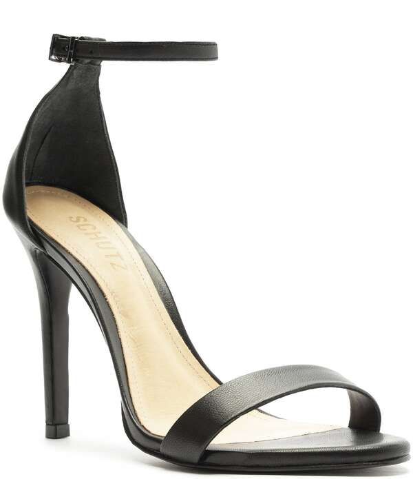 シュッツ レディース シューズ サンダル アンクル レザー Schutz Cadey Lee Leather Ankle Strap Dressandals Black ブラック