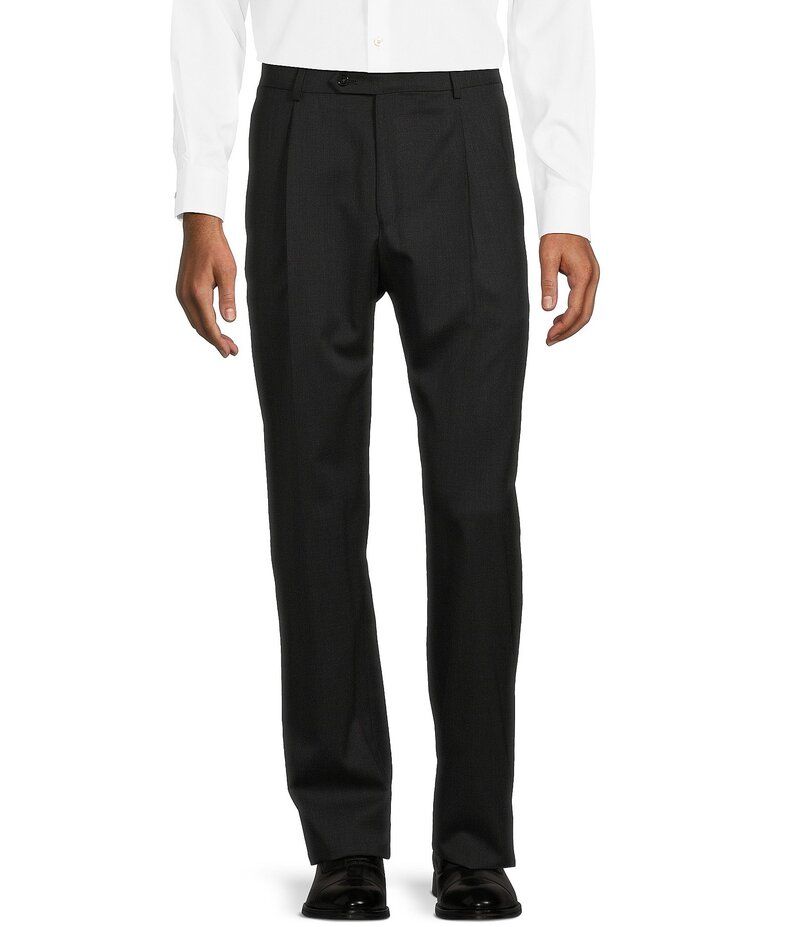 ハート シャフナー マルクス メンズ ボトムス カジュアルパンツ パンツ Hart Schaffner Marx Chicago Classic Fit Reverse Pleat Solid Dre