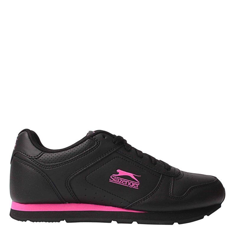 スラセンジャー レディース シューズ スニーカー Slazenger Classic Ladies Trainers BlackCerise ブラック