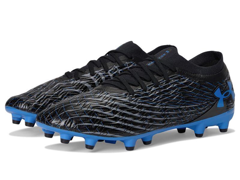 アンダーアーマー メンズ シューズ スニーカー Under Armour Magnetico Pro 5 Soccer Cleats BlackTitan GrayBlue Atlantis ブラック