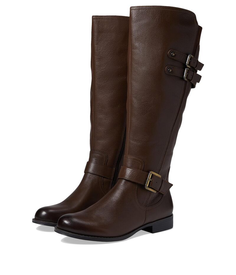 ナチュライザー レディース シューズ ブーツ・レインブーツ Naturalizer Jessie Wide Calf Chocolate Wide Calf Leather チョコレート