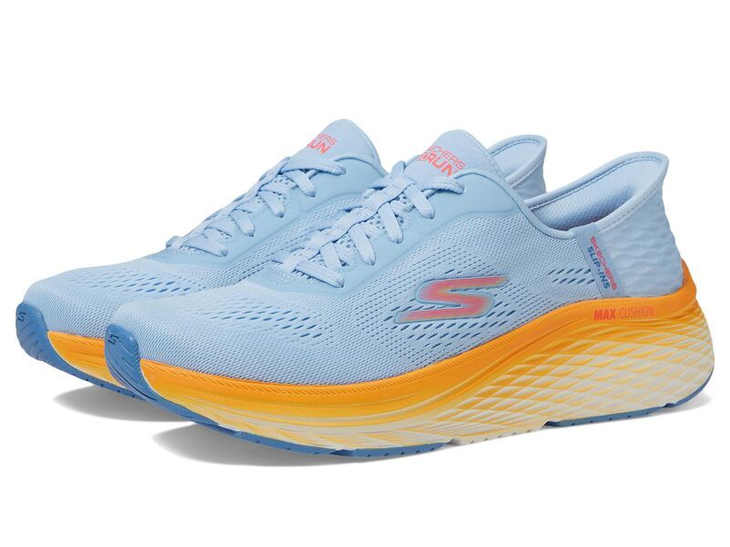 スケッチャーズ レディース シューズ スニーカー レース SKECHERS Max Cushioning Elite 20 Solace Hands Free SlipIns BlueOrange ブ
