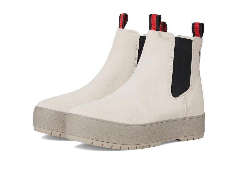 ケッズ レディース シューズ ブーツ・レインブーツ プラットフォーム チェルシー Keds The Platform Chelsea Lug OffWhiteBlack Suede オフホワイト